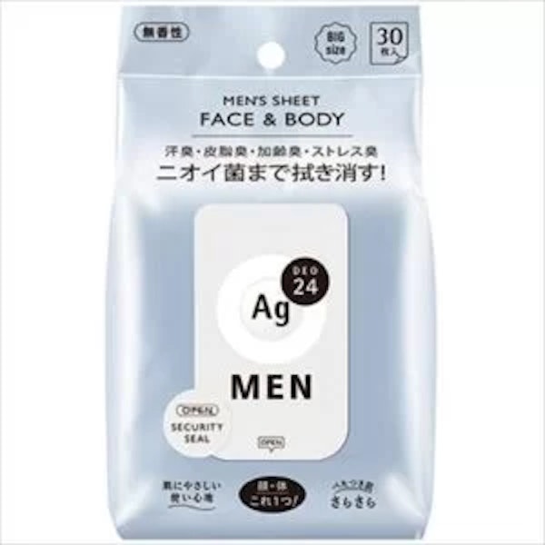 【汗拭きシートならコレ！】
Ag DEO24 MEN
フェイス＆ボディシート（無香料）