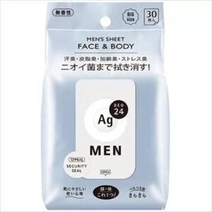 【汗拭きシートならコレ!】
Ag DEO24 MEN
フェイス&ボディシート(無香料)