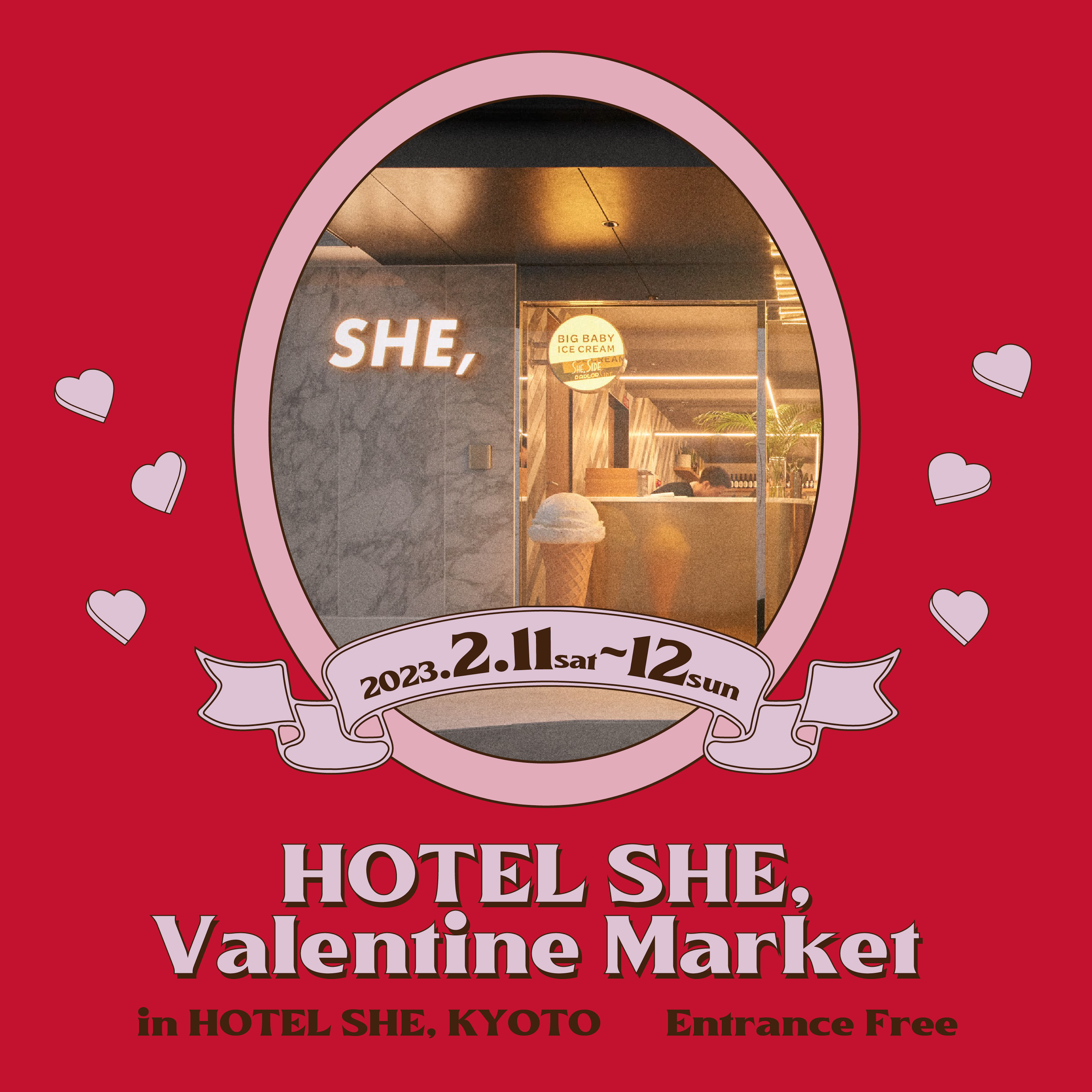 マーケットイベント『HOTEL SHE, Valentine Market』を開催しました。