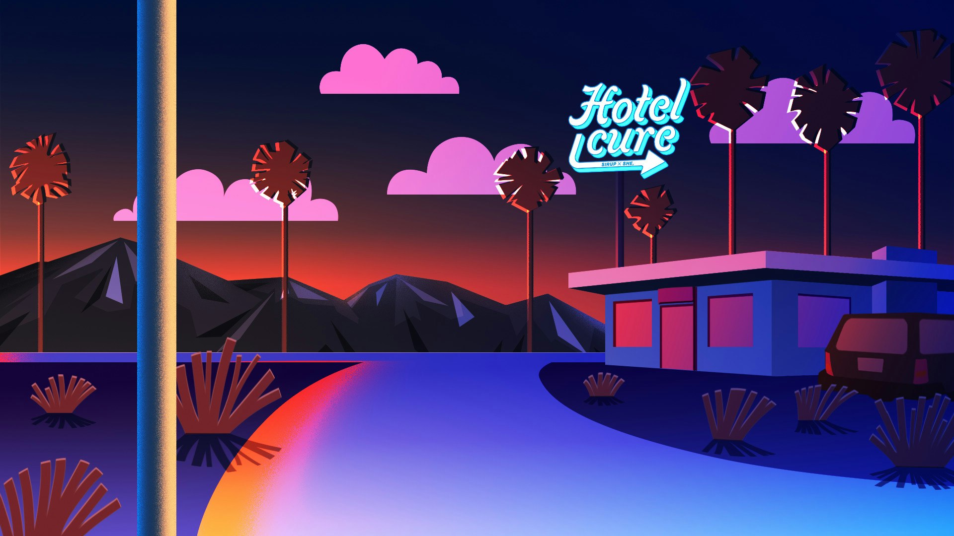 HOTEL SHE, OSAKAとアーティストSIRUPがコラボした「Hotel cure」 開幕