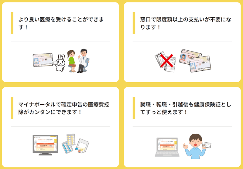 サービスに健康保険証利用登録APIを組み込むことでサービス利用者が受けられるメリットの説明図。メリットの内容は、画像の直前のテキストで説明。