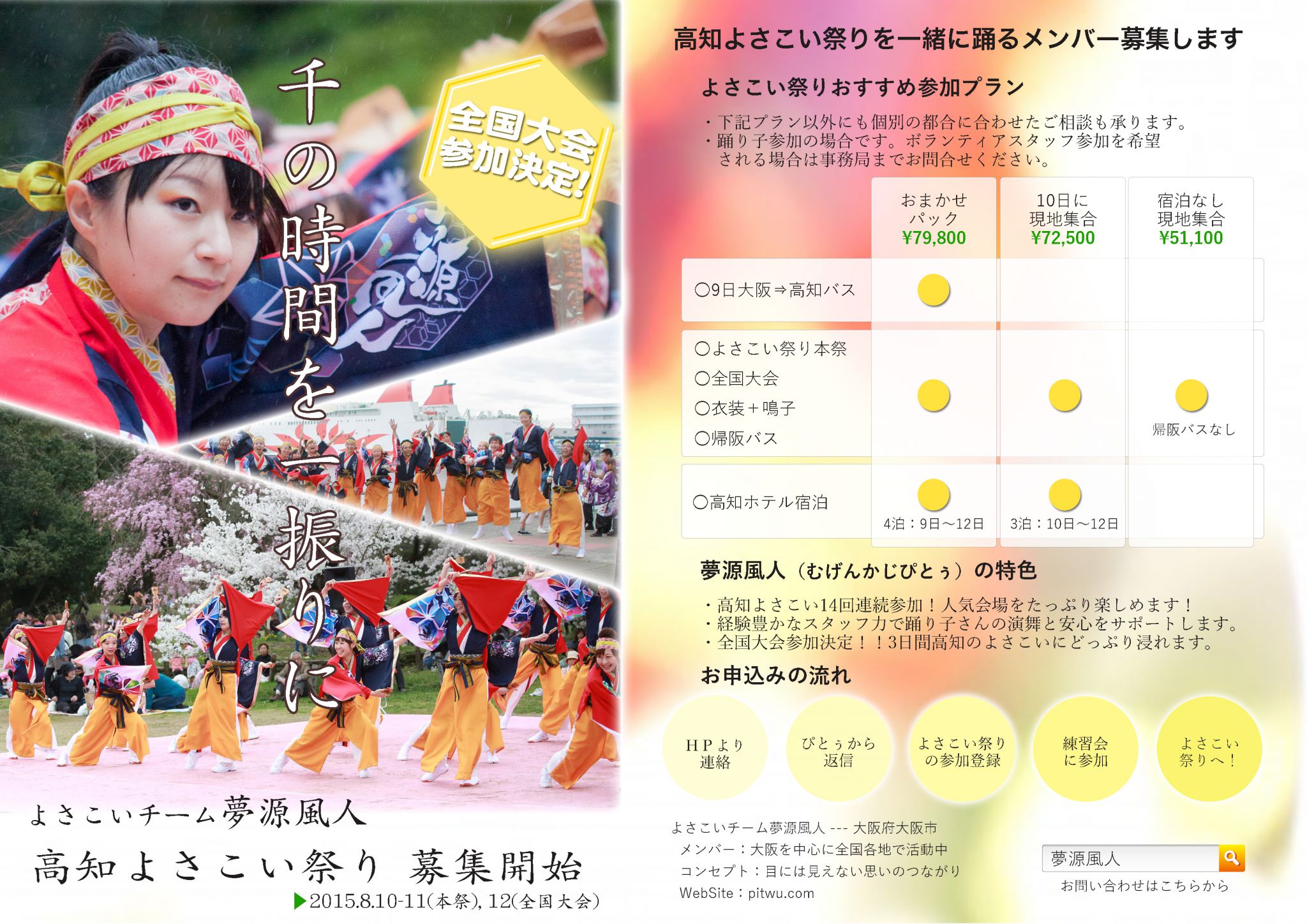 全国大会参加も決まったことだし、高知の募集だー！！！