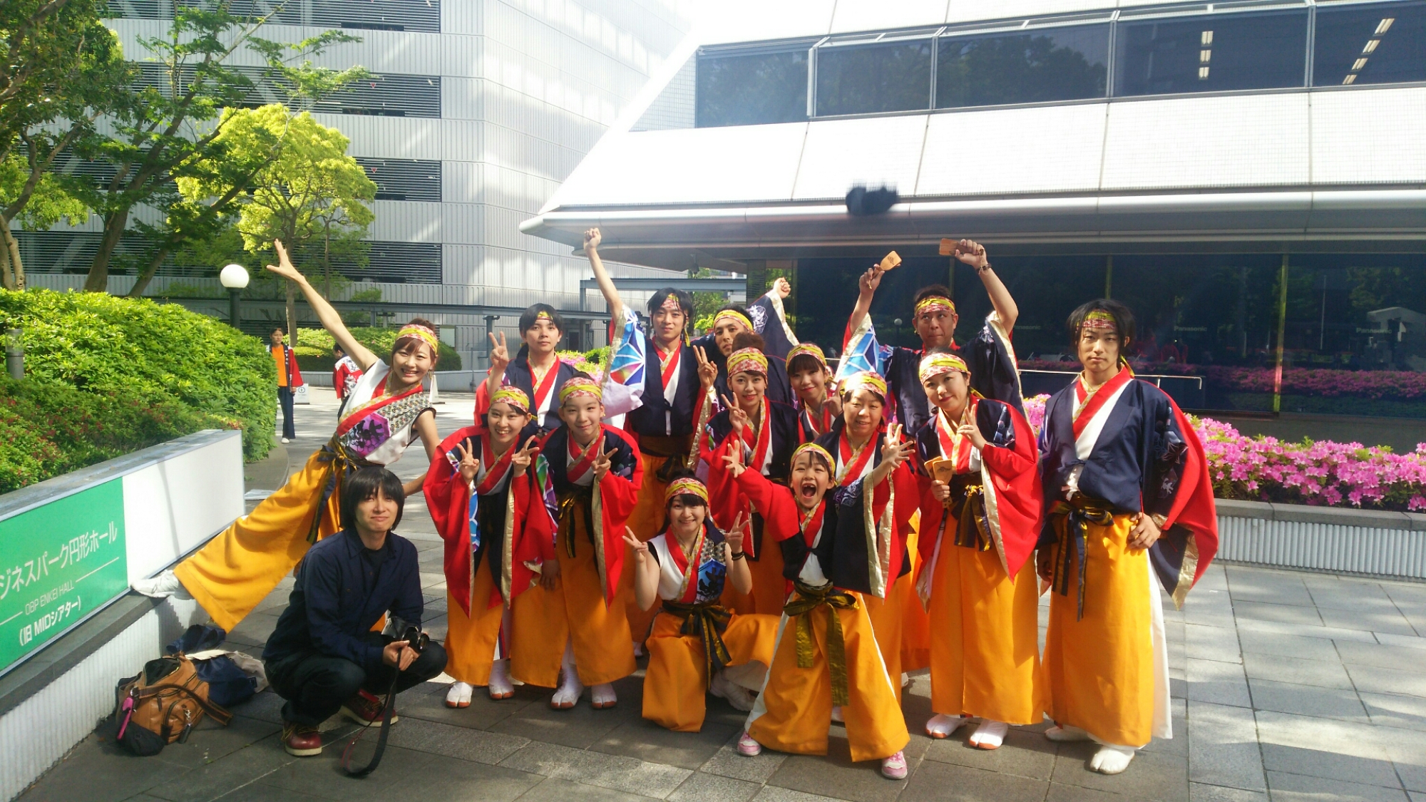 メチャハピー祭りの最後の演舞が終わりました！次は福井だ♪