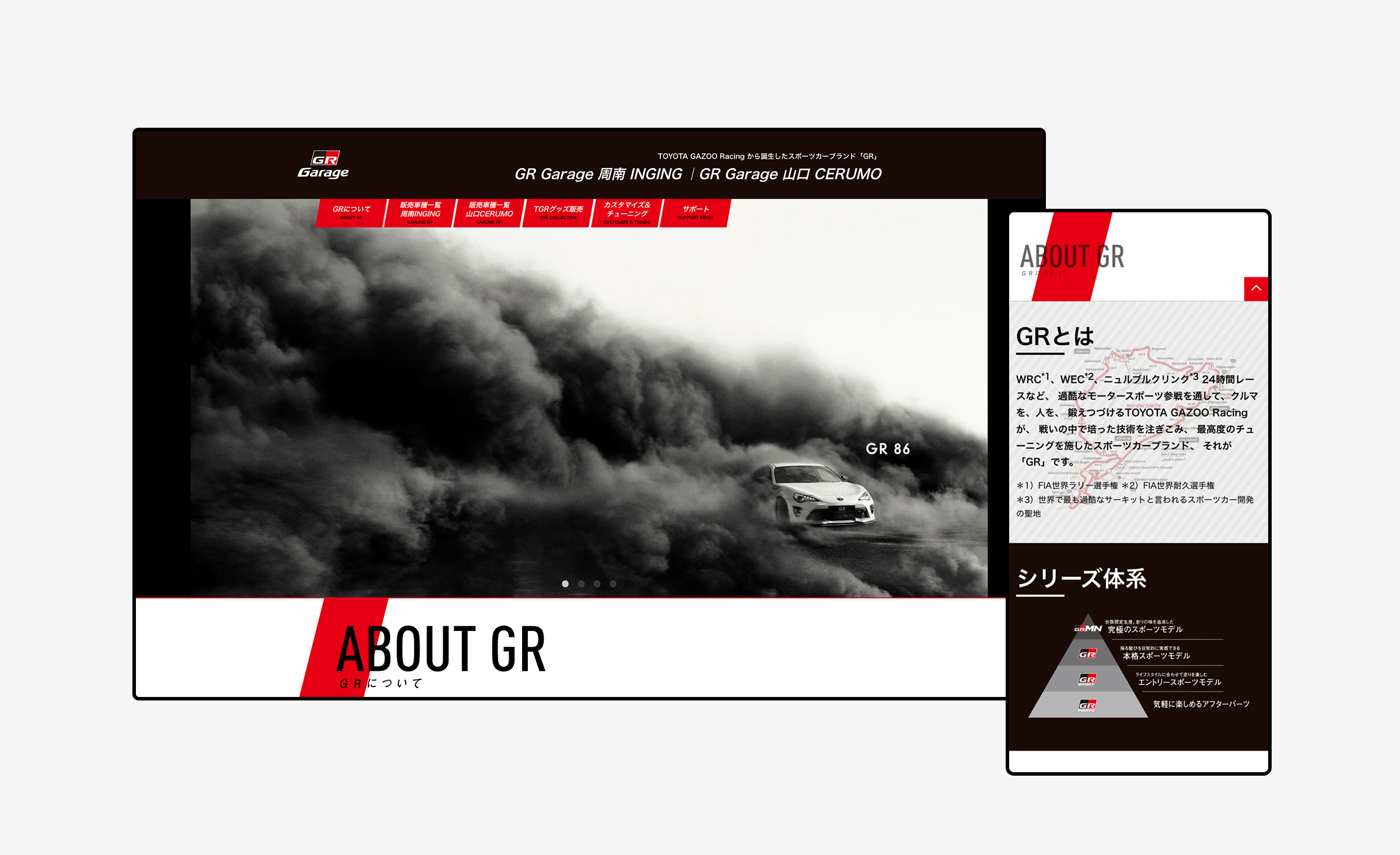 GR Garage サイト 新規制作