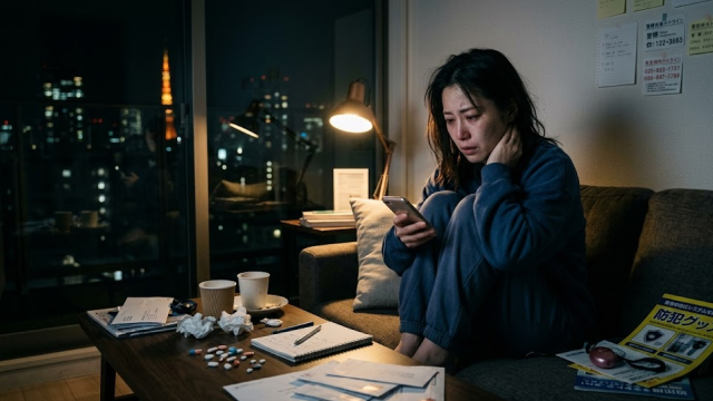 ストーカーに怯える女性