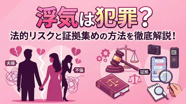 浮気は犯罪？法的リスクと証拠集めの方法を徹底解説！