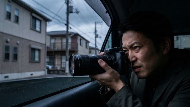 嫌がらせ調査中の探偵