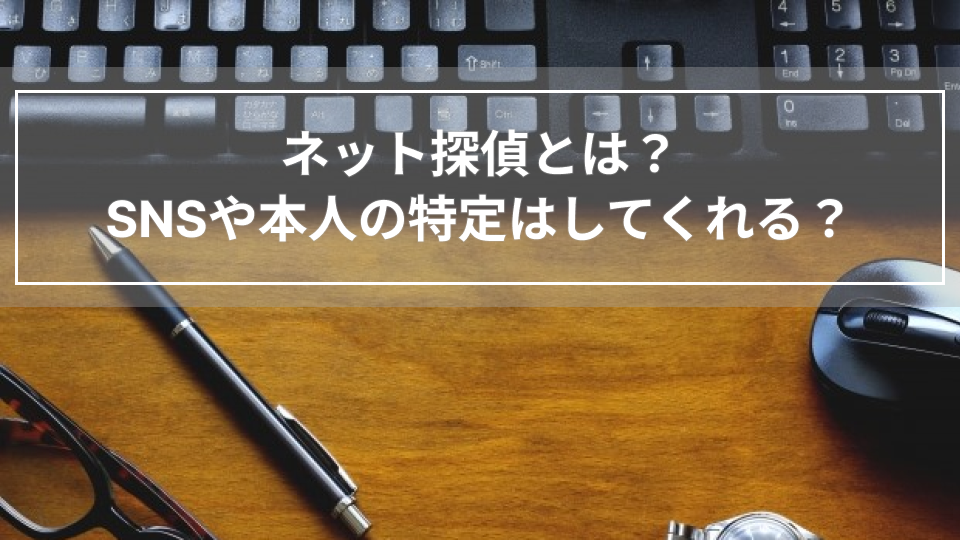 ネット探偵とは？SNSや本人の特定はしてくれる？