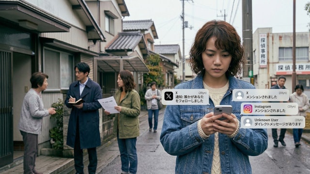 SNSにストーカー連絡が来ている