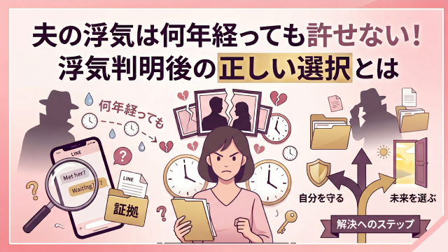 夫の浮気は何年経っても許せない！浮気判明後の正しい選択とは