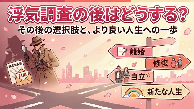 浮気調査をした後はどうする？その後の選択肢やより良い人生を歩むためにすべきこと