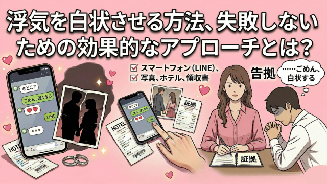 浮気を白状させる方法、失敗しないための効果的なアプローチとは？