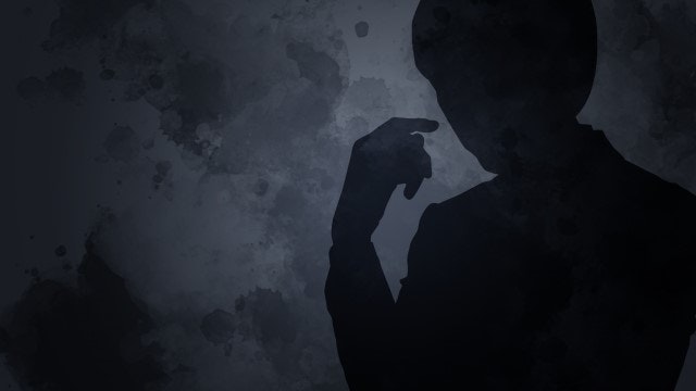 影の男性