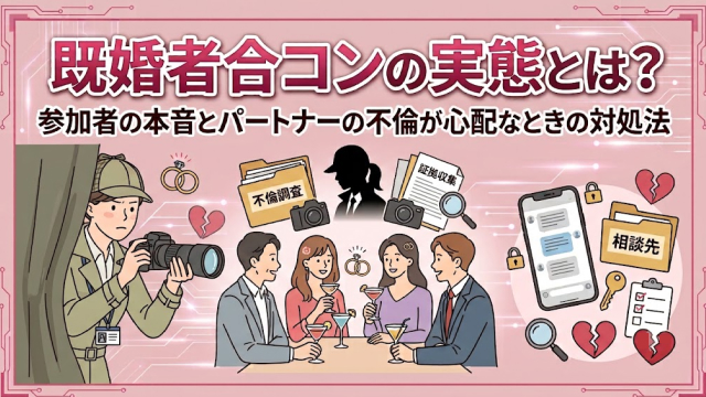 既婚者合コンの実態とは？参加者の本音とパートナーの不倫が心配なときの対処法
