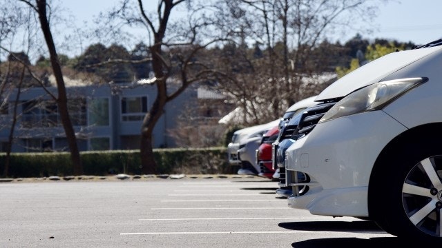 車が並んでいる様子