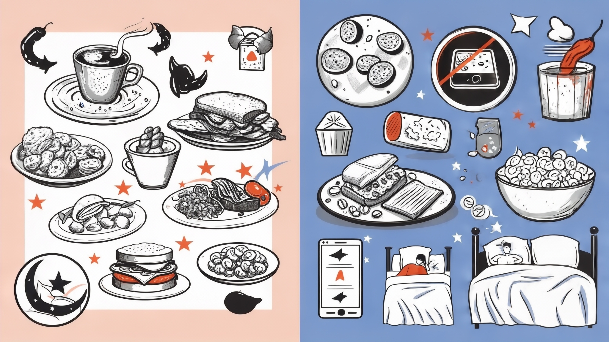 忙しい人でも簡単にできる食事メニュー案を示す画像です。