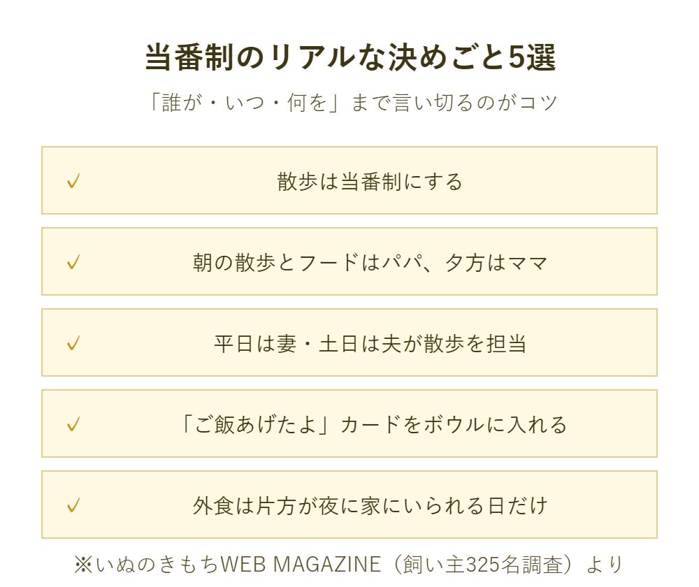 当番制のリアルな決めごと5選