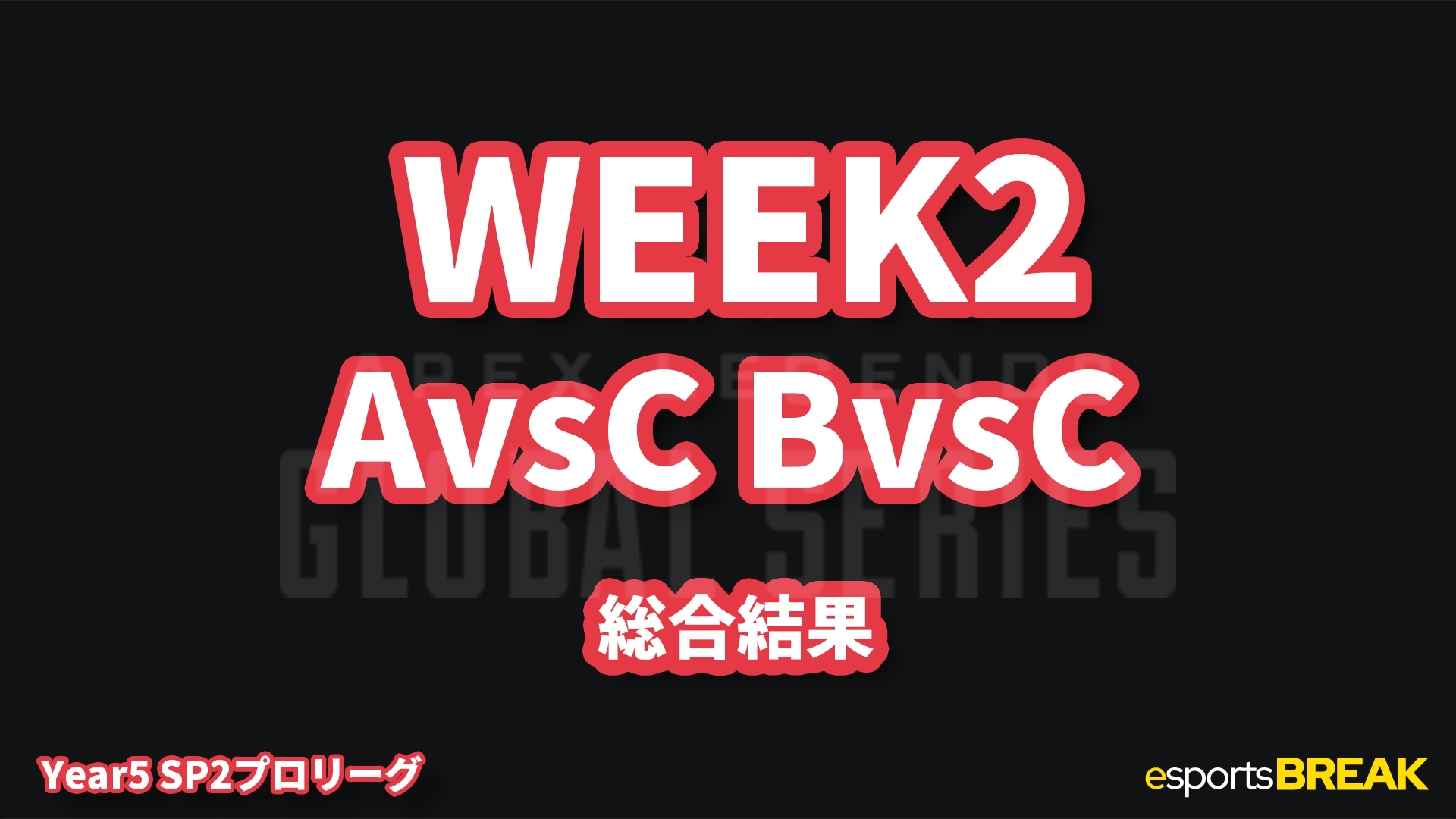 【速報】SOTENが絶好調！ALGS Year5 Split2 プロリーグ WEEK2 AvsC BvsC 結果まとめ