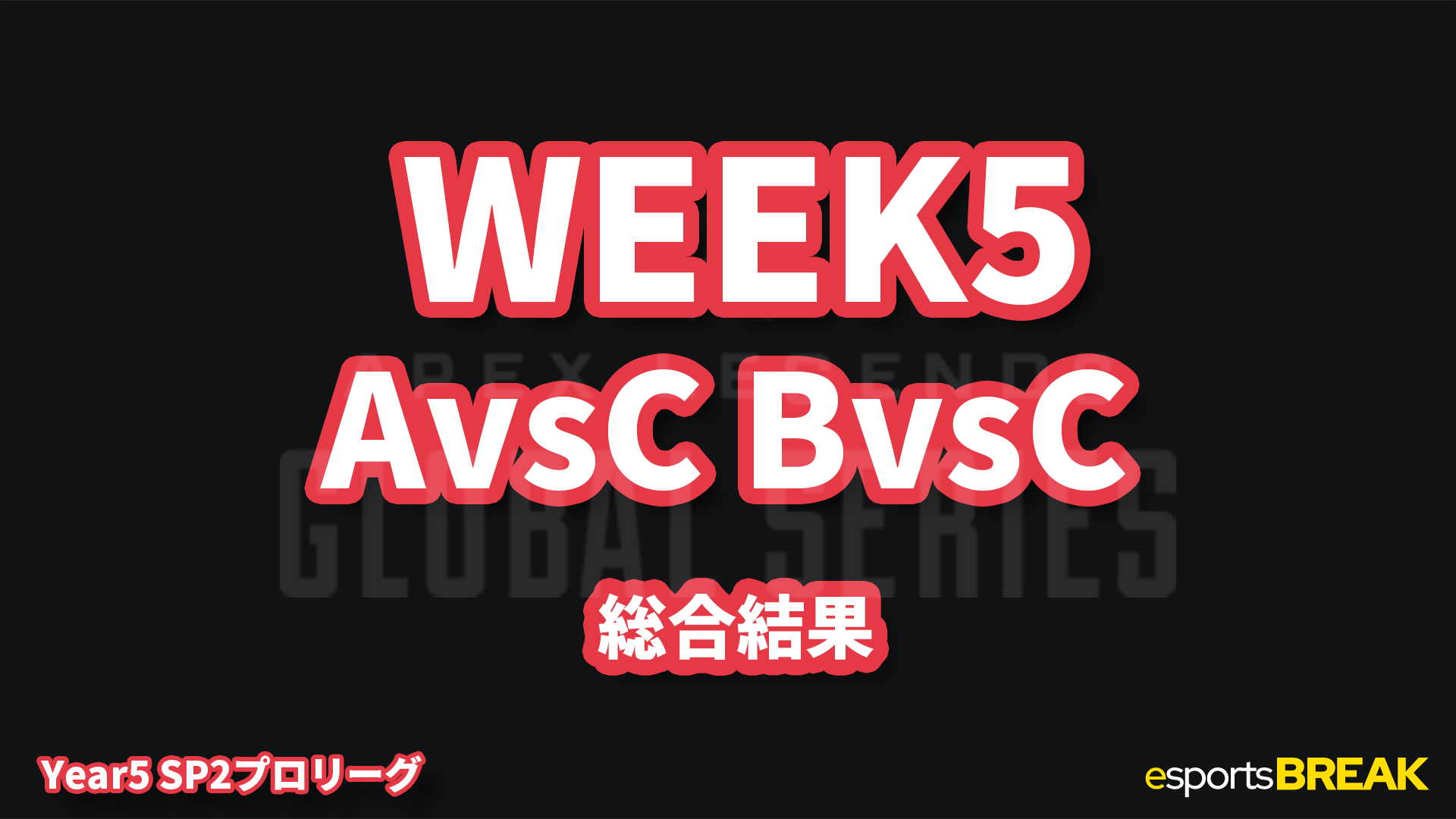 【速報】UNLIMITがキル数で存在感!ALGS Year5 Split2 プロリーグ WEEK5  AvsC BvsC 結果まとめ