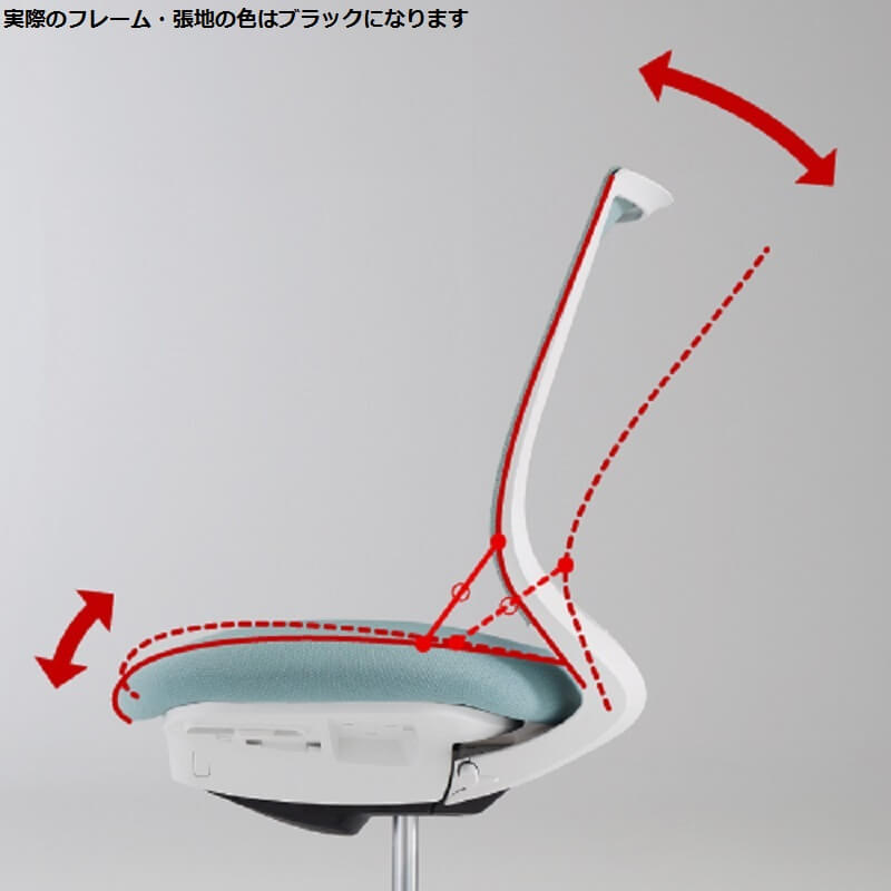 オフィスチェア（回転椅子） 肘付　布　ブラック　ミトラ２の商品画像2