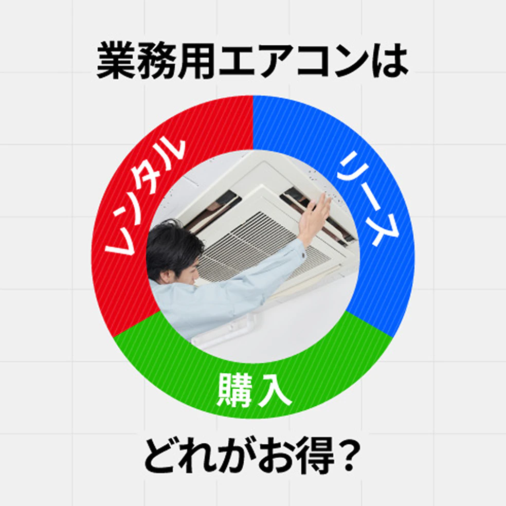 業務用エアコンは「購入」「リース」「レンタル」どれがお得？