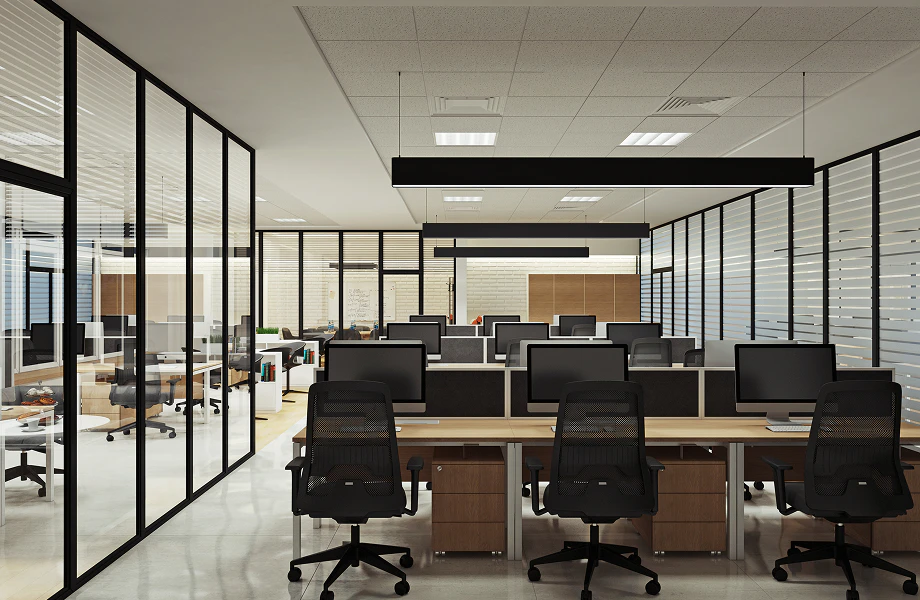 ハイパーテーションを設置しているオフィス写真