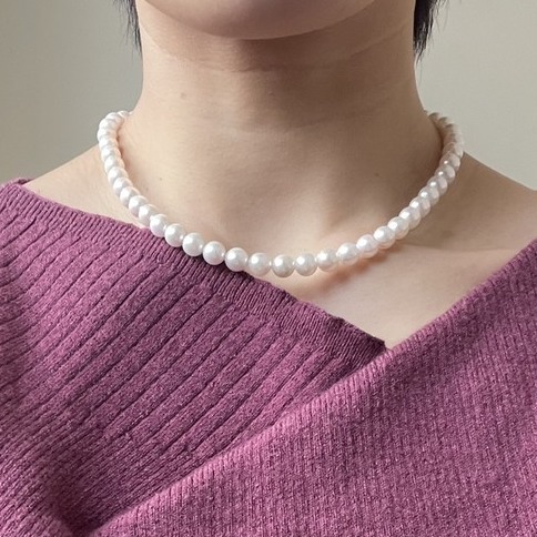 テリ評価95点・多少のキズを超える、圧倒的な光沢 / 越物アコヤ本真珠