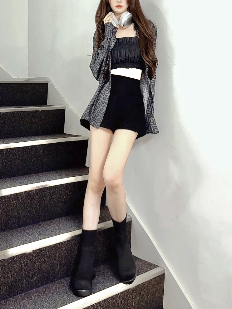 ニットブーツ ブラック | Racbaki