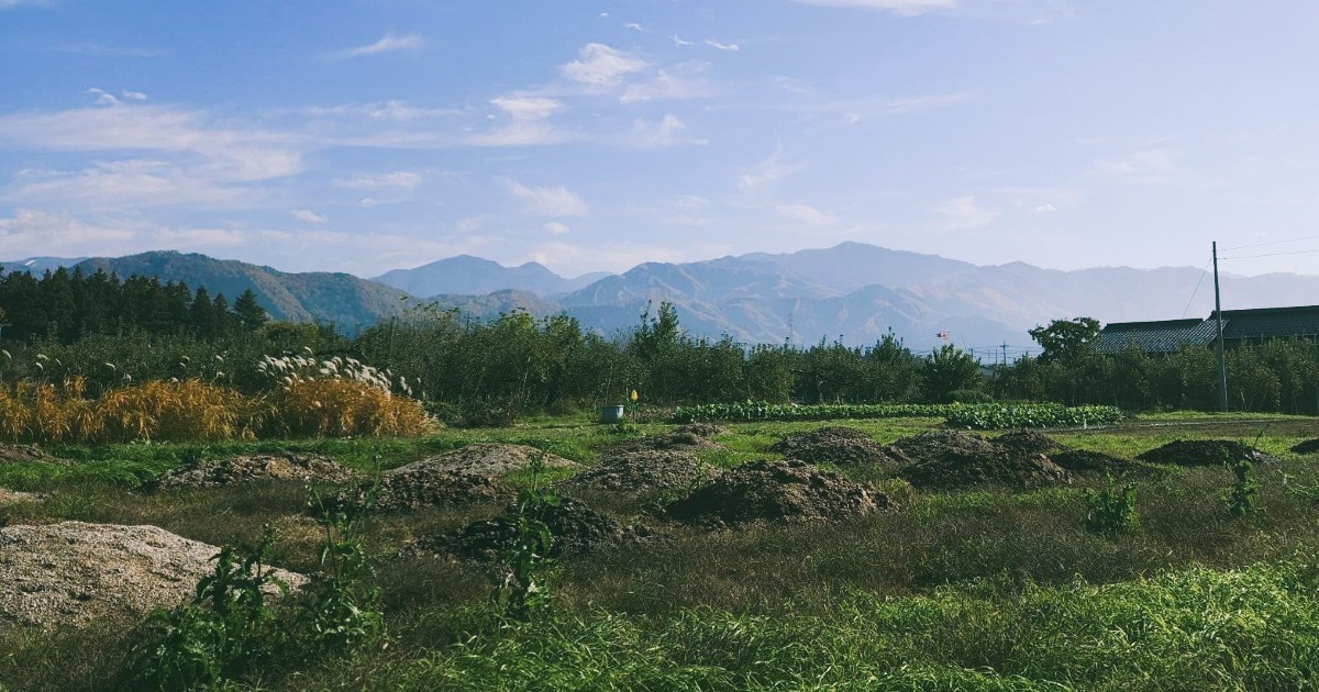 長野県中野市の田園風景