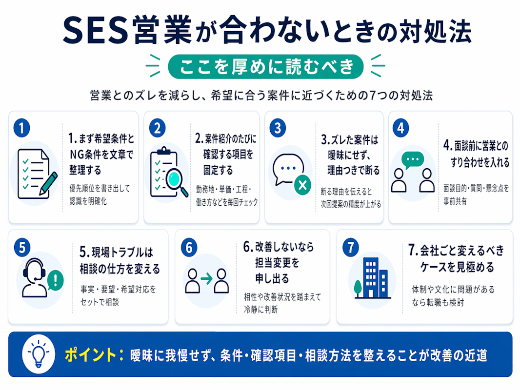 SES営業が合わない時の対処法