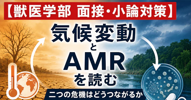 【獣医学部 面接・小論対策】 気候変動とAMRを読む――二つの危機はどうつながるかに関する大学受験ブログ記事のサムネイル画像