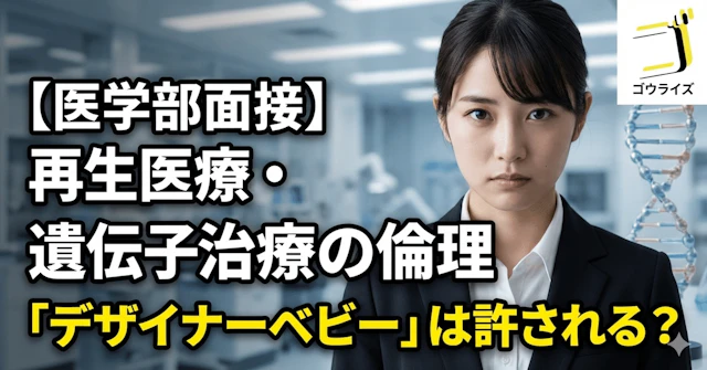 【医学部面接】「デザイナーベビー」は許される?|再生医療・遺伝子治療の倫理と未来に関する大学受験ブログ記事のサムネイル画像