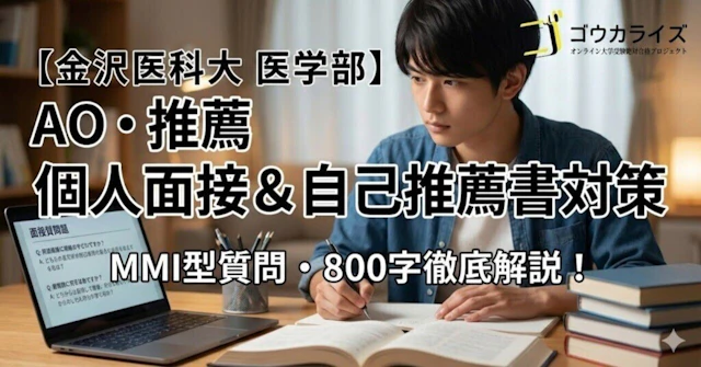 【金沢医科大 医学部】AO・推薦の個人面接対策—MMI型質問と自己推薦書800字に関する大学受験ブログ記事のサムネイル画像