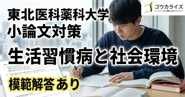【東北医科薬科大学】小論文:生活習慣病と社会環境【模範解答あり】に関する大学受験ブログ記事のサムネイル画像