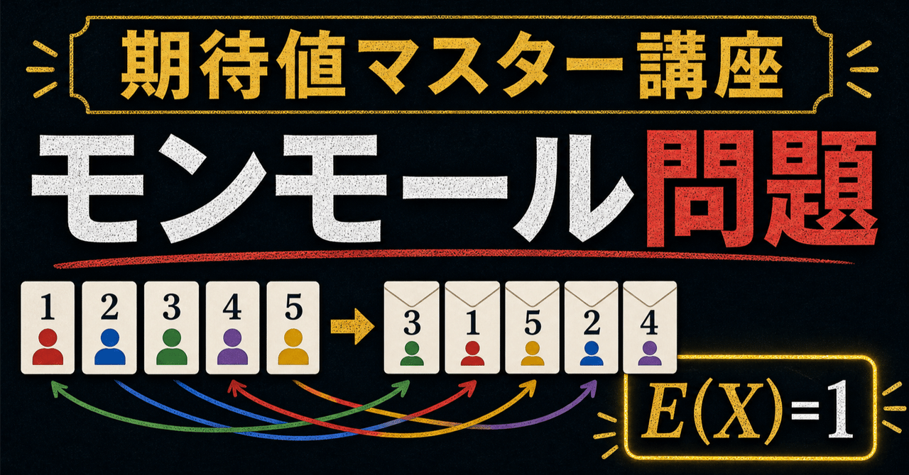 【期待値マスター講座23】モンモール問題も指示関数で攻略！！に関する大学受験ブログ記事のサムネイル画像