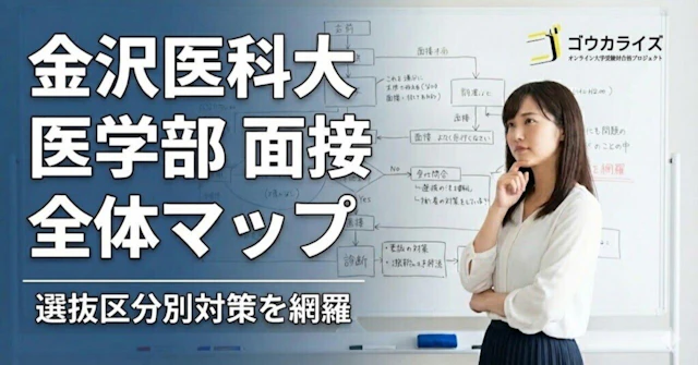 【金沢医科大 医学部】面接・グループ討論の全体像—選抜区分別の形式と対策の全体マップに関する大学受験ブログ記事のサムネイル画像