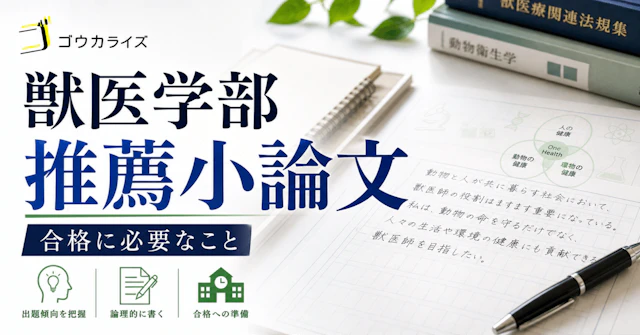 【獣医学部 推薦小論文】合格に必要なこと、全部まとめましたに関する大学受験ブログ記事のサムネイル画像