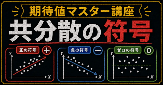【期待値マスター講座38】共分散の符号で変数の関係を読み解く （大学入試数学）に関する大学受験ブログ記事のサムネイル画像