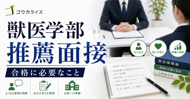 【獣医学部 推薦面接】合格に必要なこと、全部まとめますに関する大学受験ブログ記事のサムネイル画像