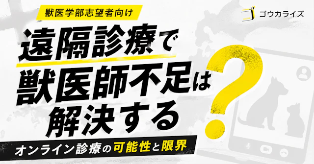 【獣医学部 面接・小論対策】遠隔診療は獣医師不足を解決するのか？獣医学部志望者が考えるべき「利便性と医療安全の境界」に関する大学受験ブログ記事のサムネイル画像