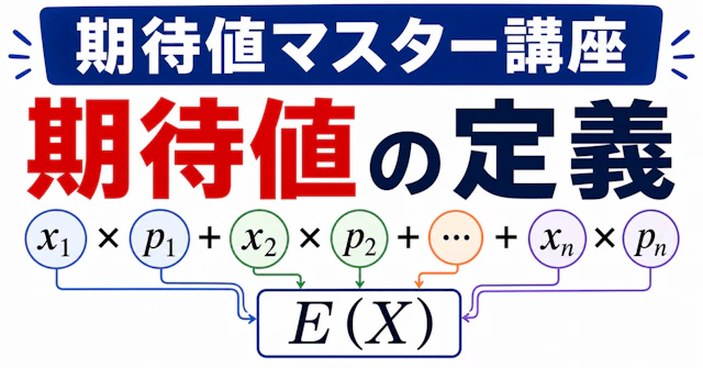 【期待値マスター講座08】期待値の定義を完璧に!(例題付き)に関する大学受験ブログ記事のサムネイル画像