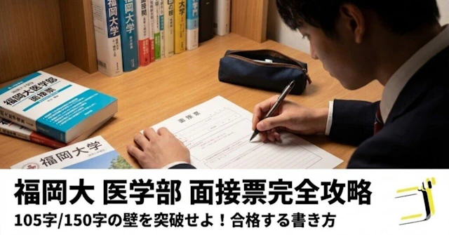 【福岡大 医学部】面接票設問を完全攻略—105字/150字の字数制限を突破せよに関する大学受験ブログ記事のサムネイル画像