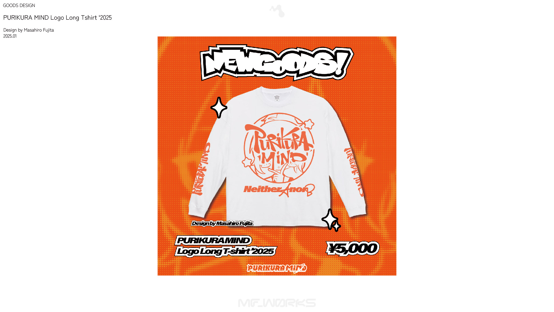 PURIKURA MIND Logo Long T-shirts 2025