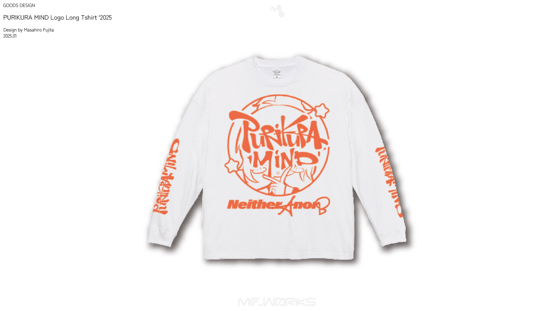 PURIKURA MIND Logo Long T-shirts 2025