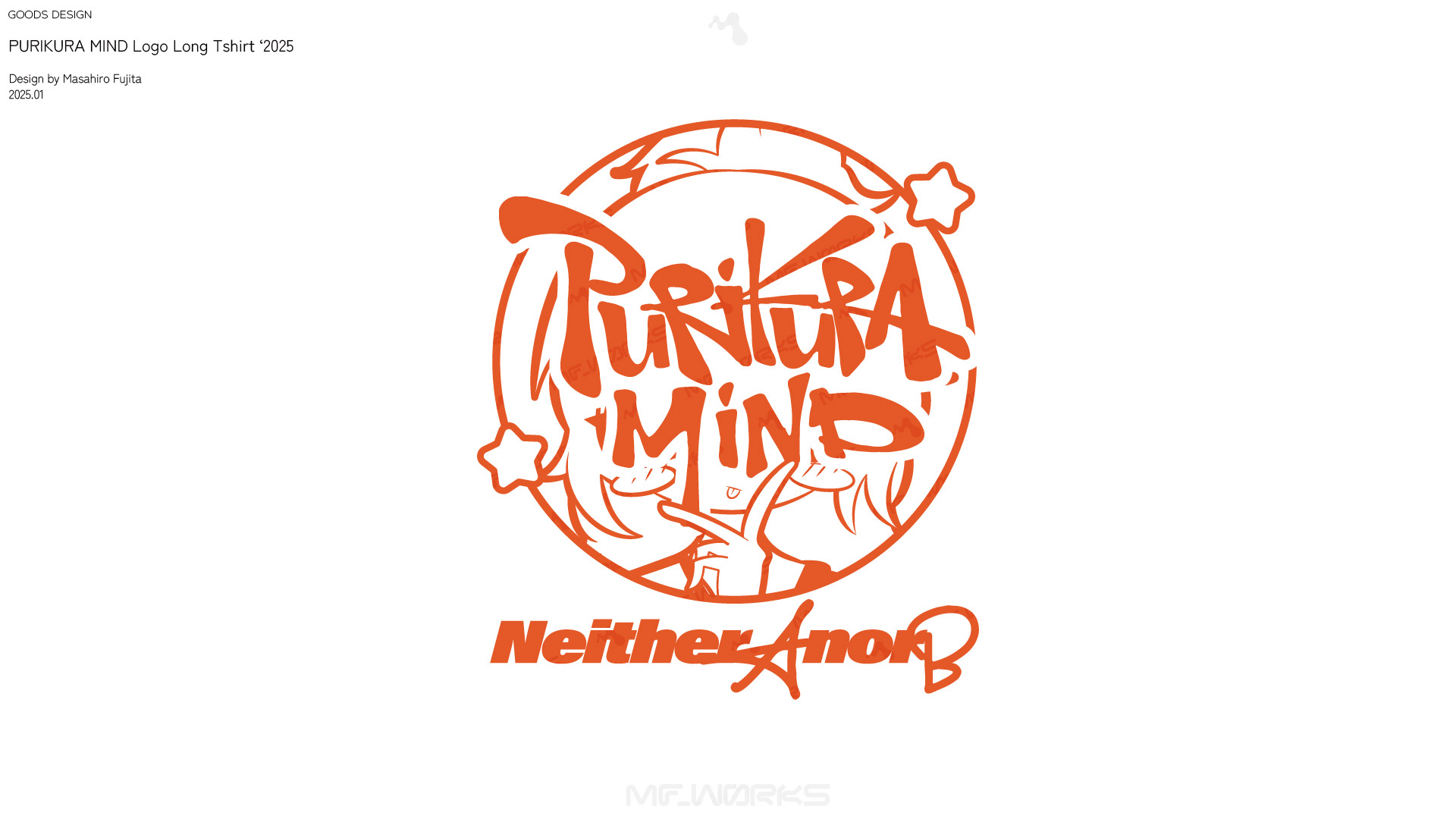 PURIKURA MIND Logo Long T-shirts 2025
