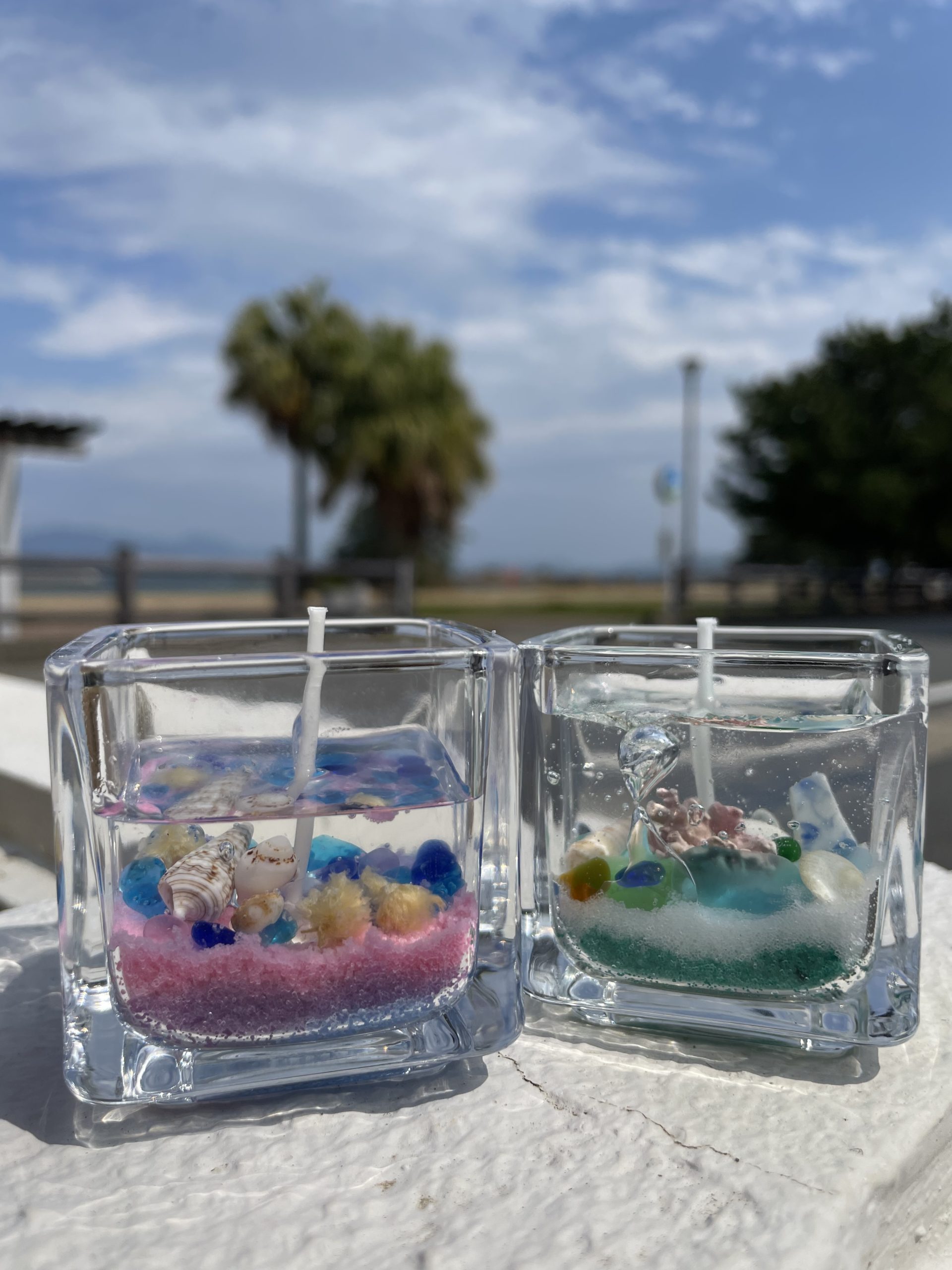 大島・中津宮クイズラリーと塩ジェルキャンドルを作ろう