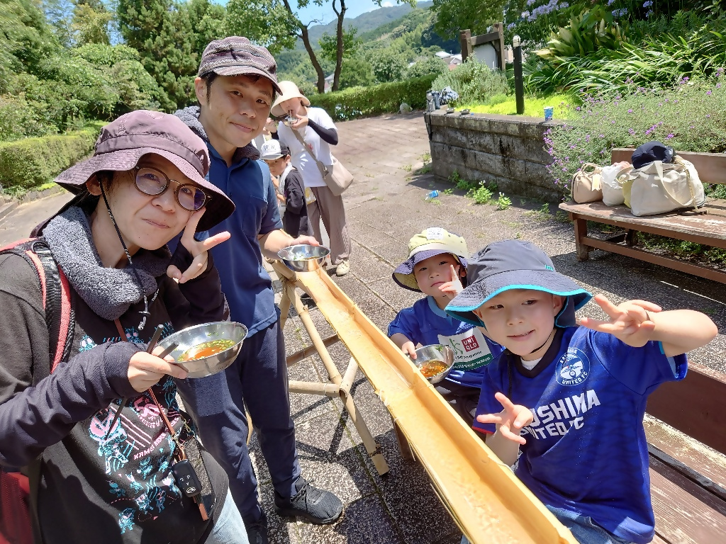 そうめん流し作り体験