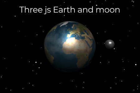 three.js earth and moon