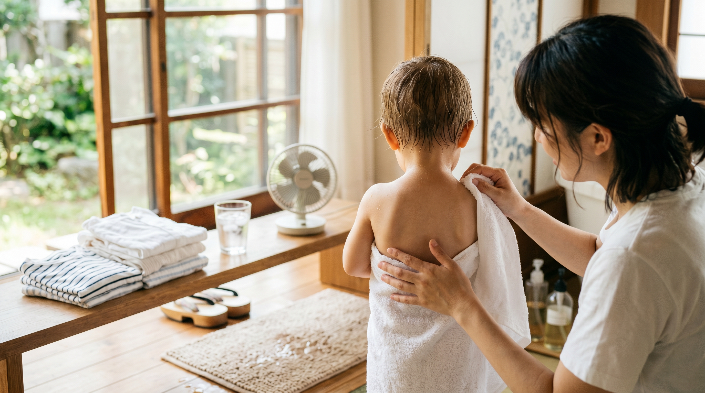 子どものあせも対策と夏の肌ケア｜汗をためない予防のコツとケア用品【歯科衛生士ママの実体験】