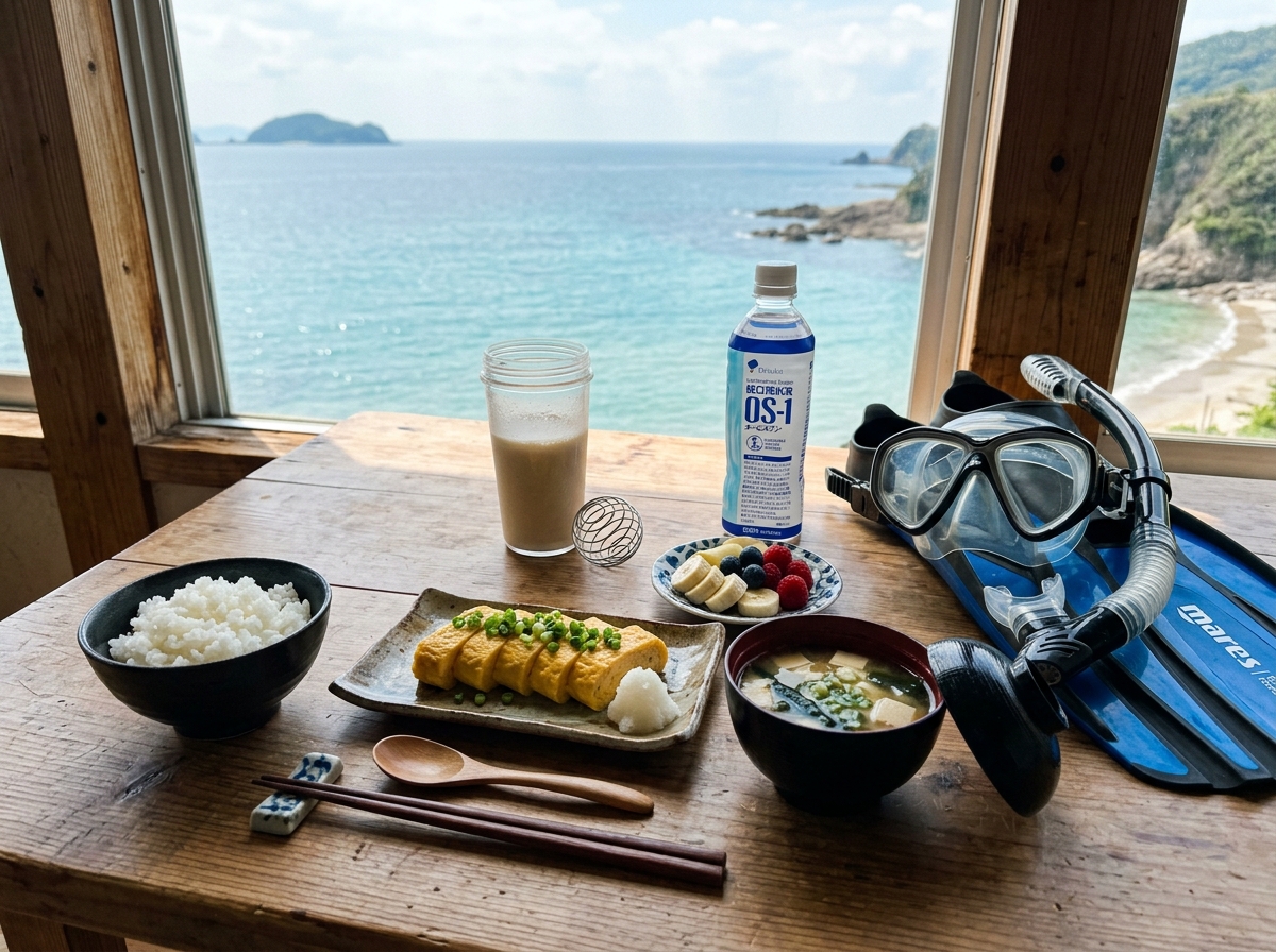 ダイビング前の朝ごはんはこれ｜気持ち悪くならない食事とNG例【歯科衛生士＆AOWダイバーが解説】